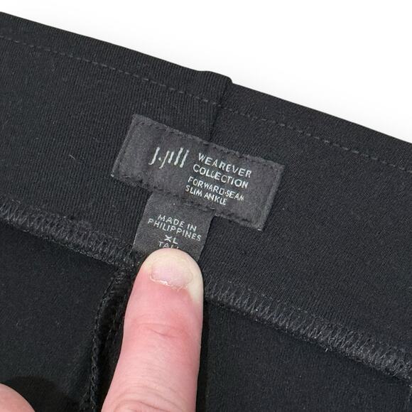 J Jill Wearever Collection Black Forward Seam Slim Ankle Pants Womens XL Tall - Picture 2 of 8